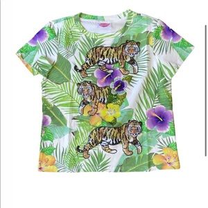 Sparkle City “tropical tiger” sequin shirt
Size medium EUC